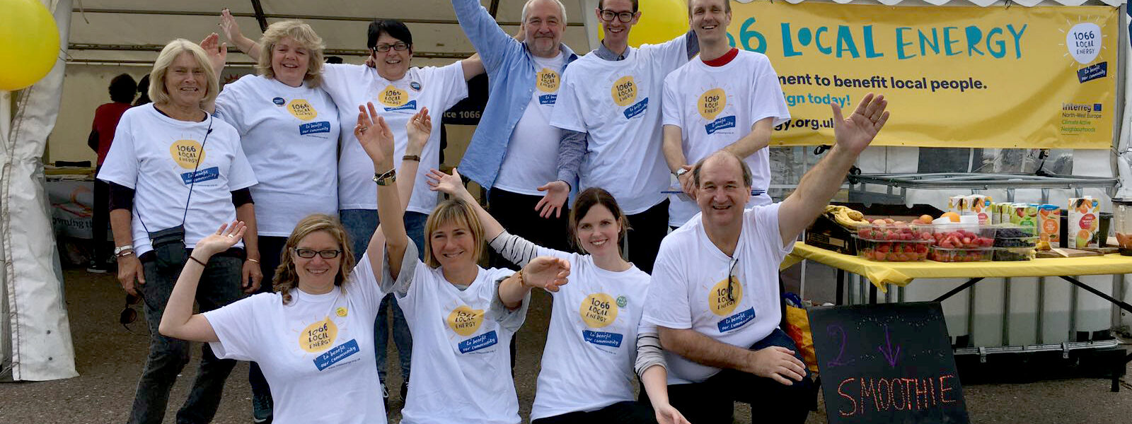 Team in 1066 Local Energy t-shirts