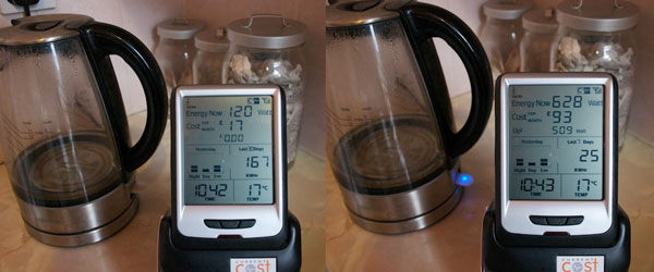 Energy monitors and kettle